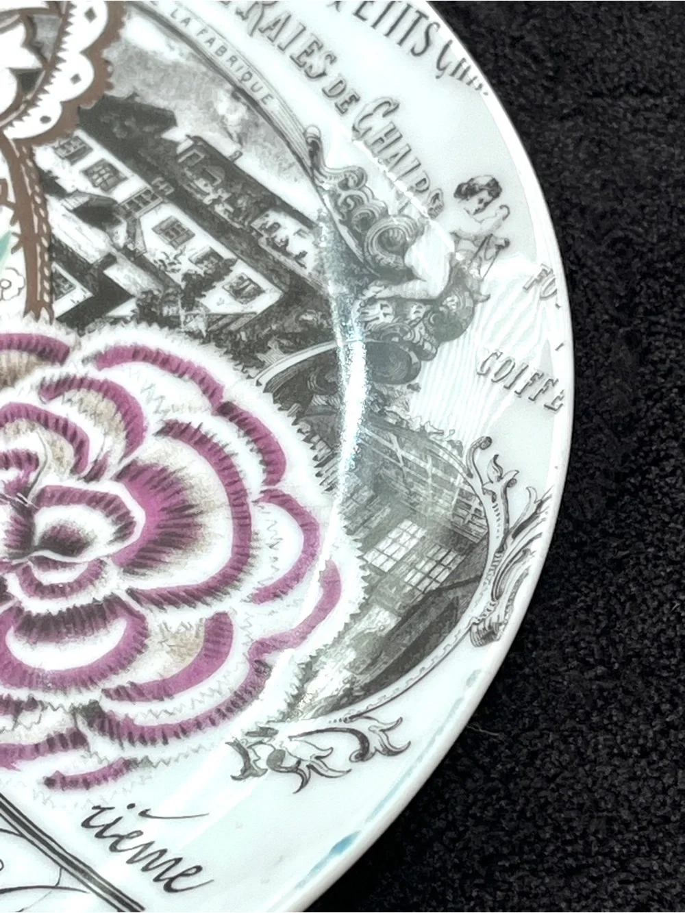 Vintage Gloria Vanderbilt Sigma Fond Memories Victorian Collage Plate Japan